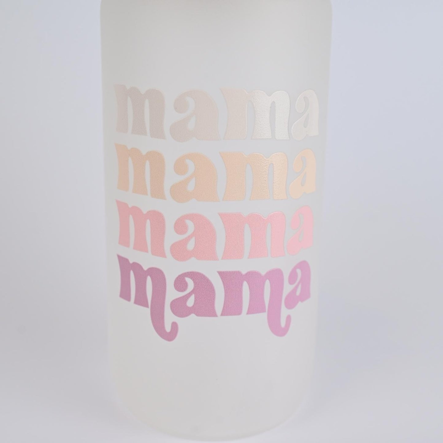 Glass Frozen Can Cup with Straw