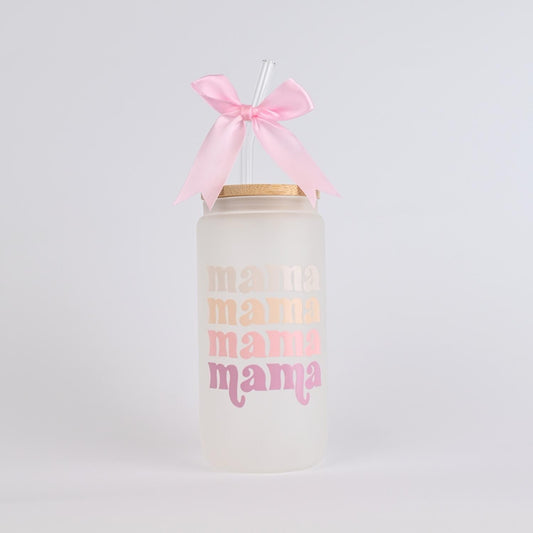 Glass Frozen Can Cup with Straw