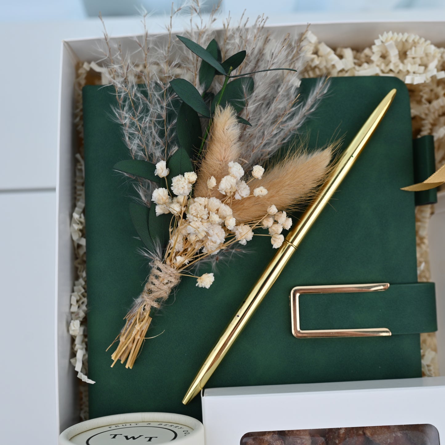 Green Gift box with Notebook