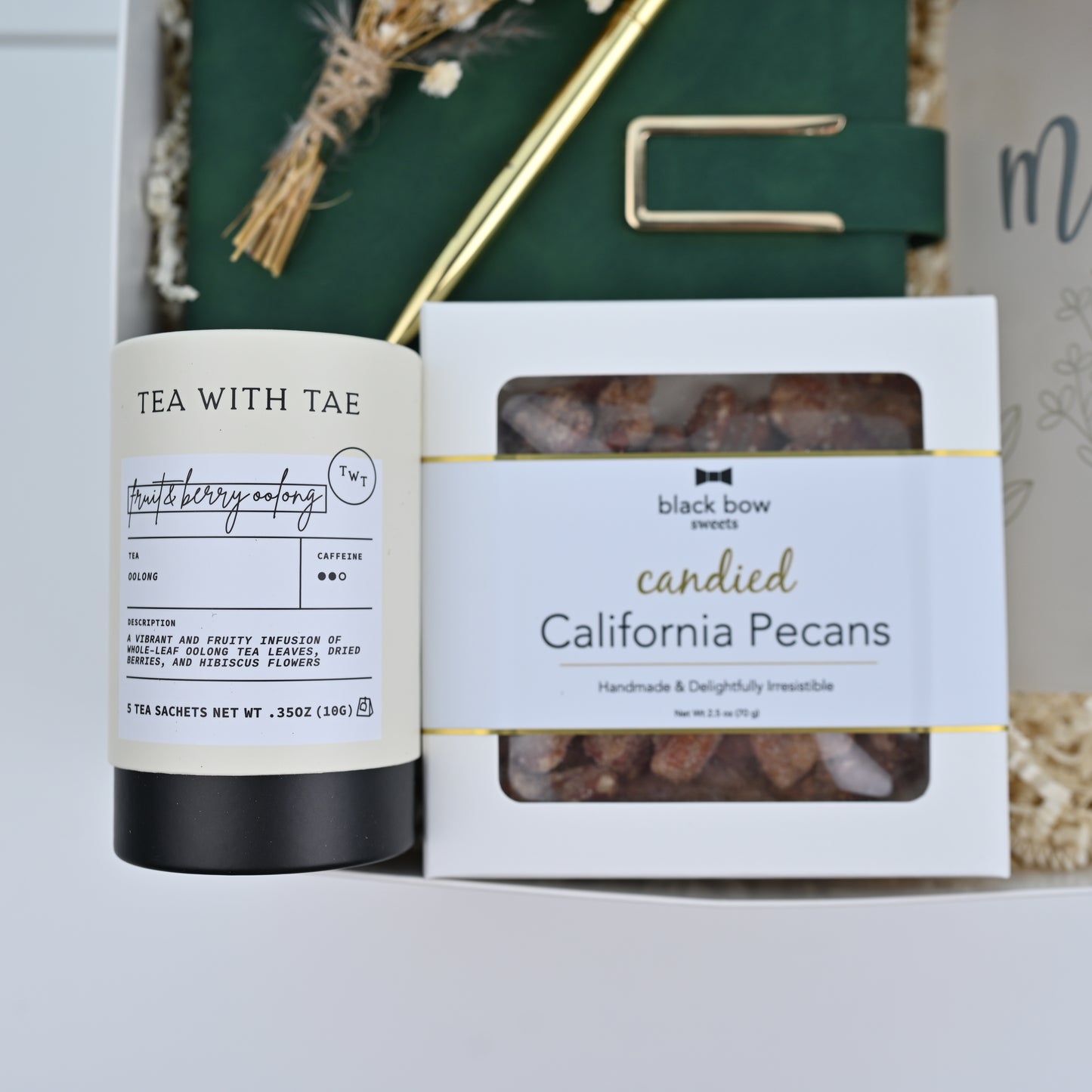 Green Gift box with Notebook