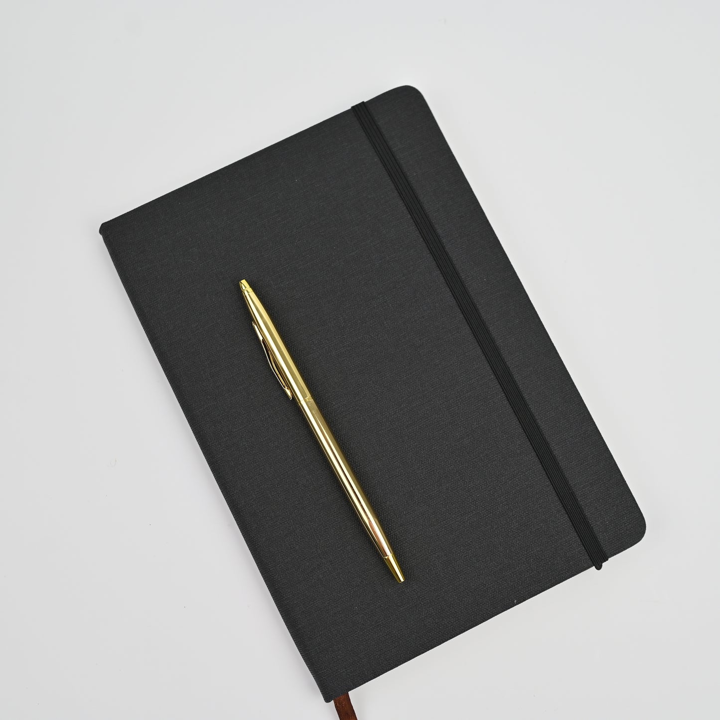 Modern Linen Hardcover Note Book and Gold Pen