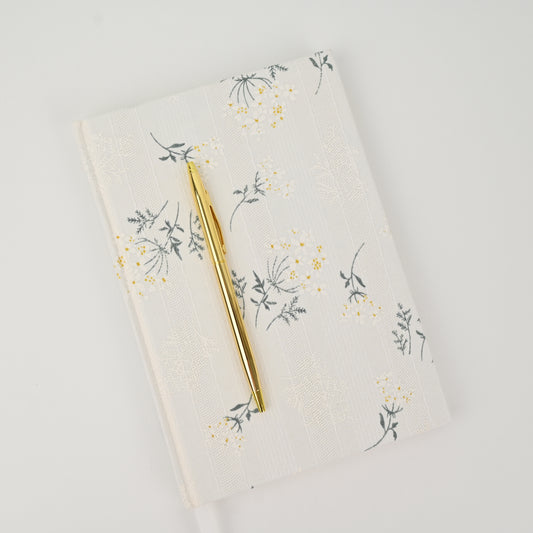 Linen Note Book and Gold Pen