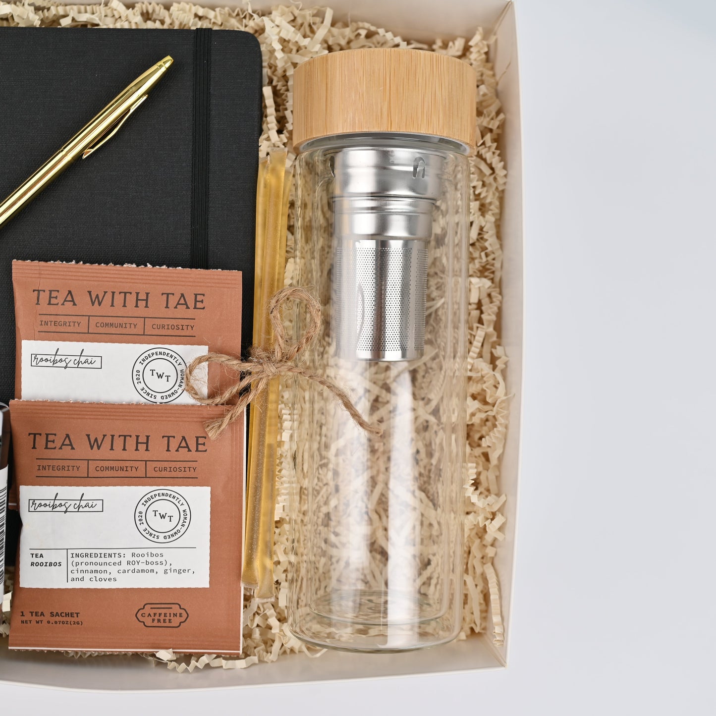 Solid Gift box with Glass Thermos